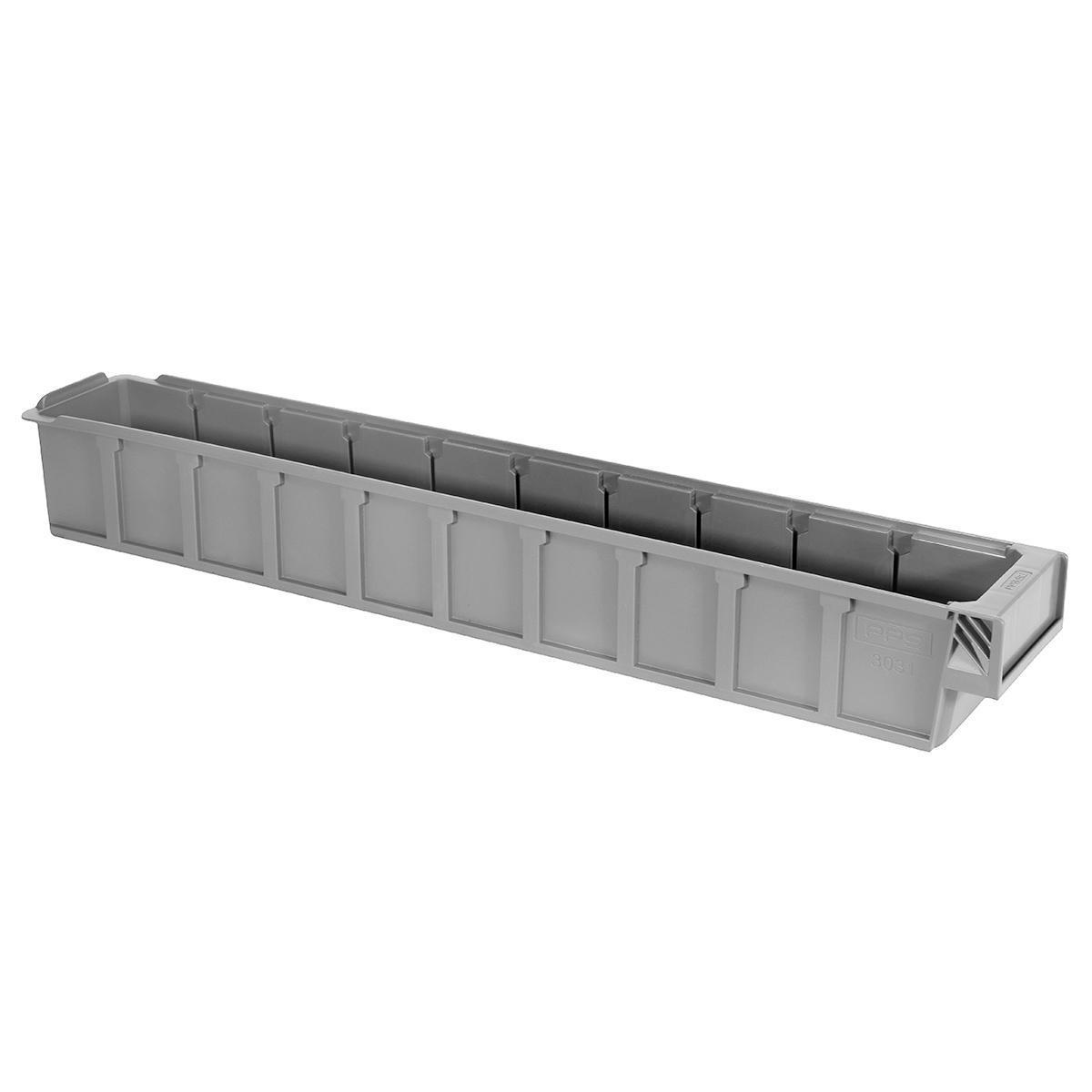 Lagerlåda PPS 30-serien - LAGERLÅDA 3031 GRÅ, 600X94X80 MM