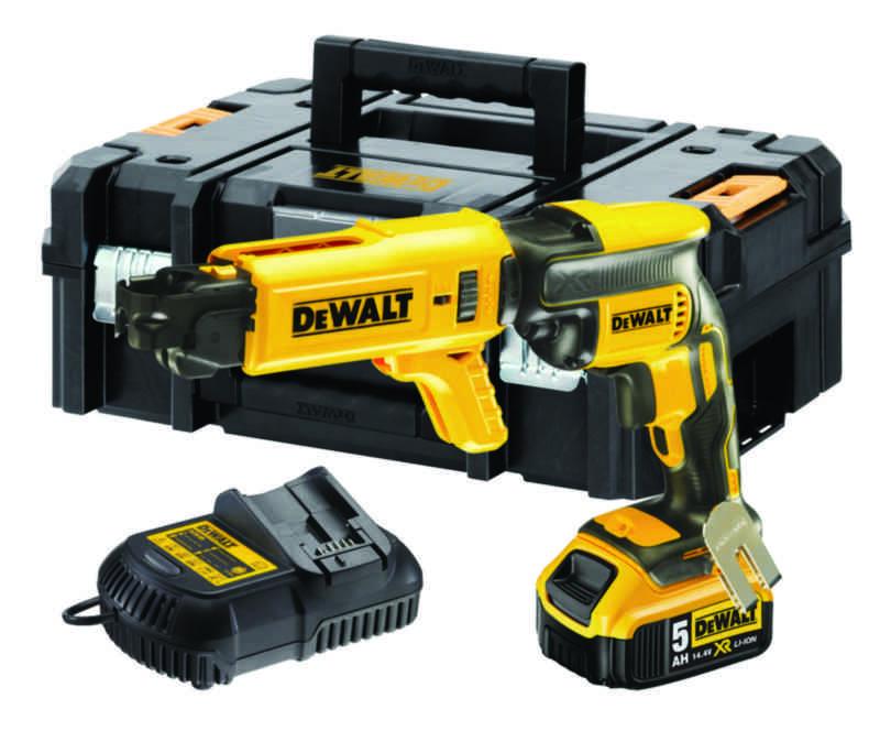 Skruvautomat DEWALT DCF620P2K - GIPSSKUVDRAG. DEWALT DCF620P2K 18V 2X5.0AH + MAGASIN DCF6201