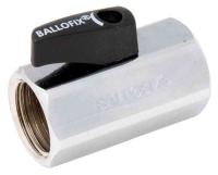 Ballofix Ball Valves, Chrome-Plated with Handle, Model 501, Internal Thread