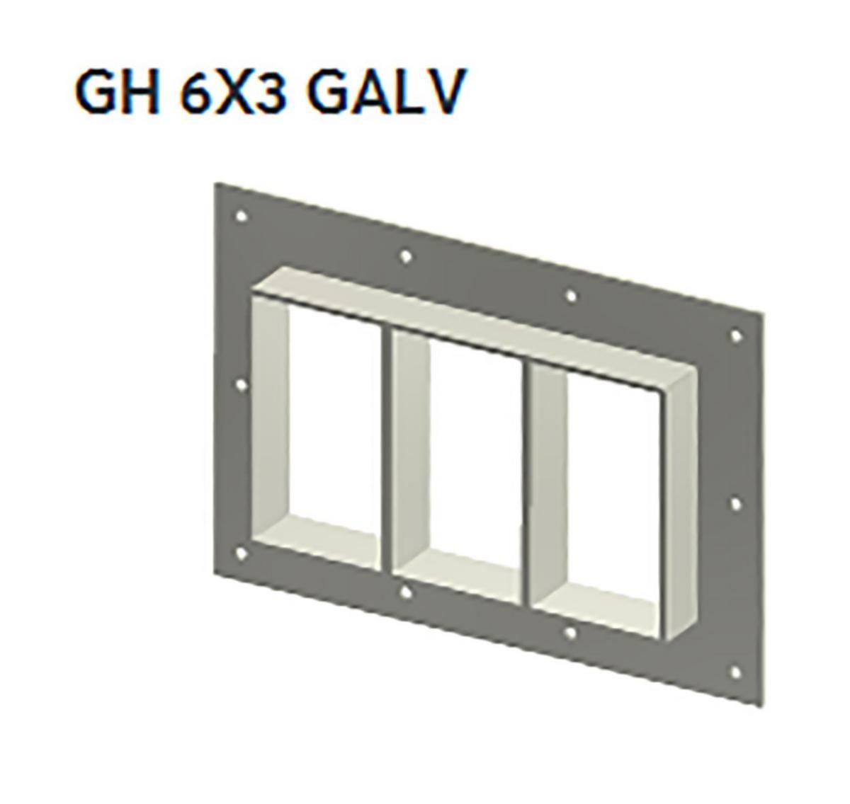 Mounting frame GH Roxtec galvanized FZV - GH FRAME 6X3 GALV GH 6X3 GALV