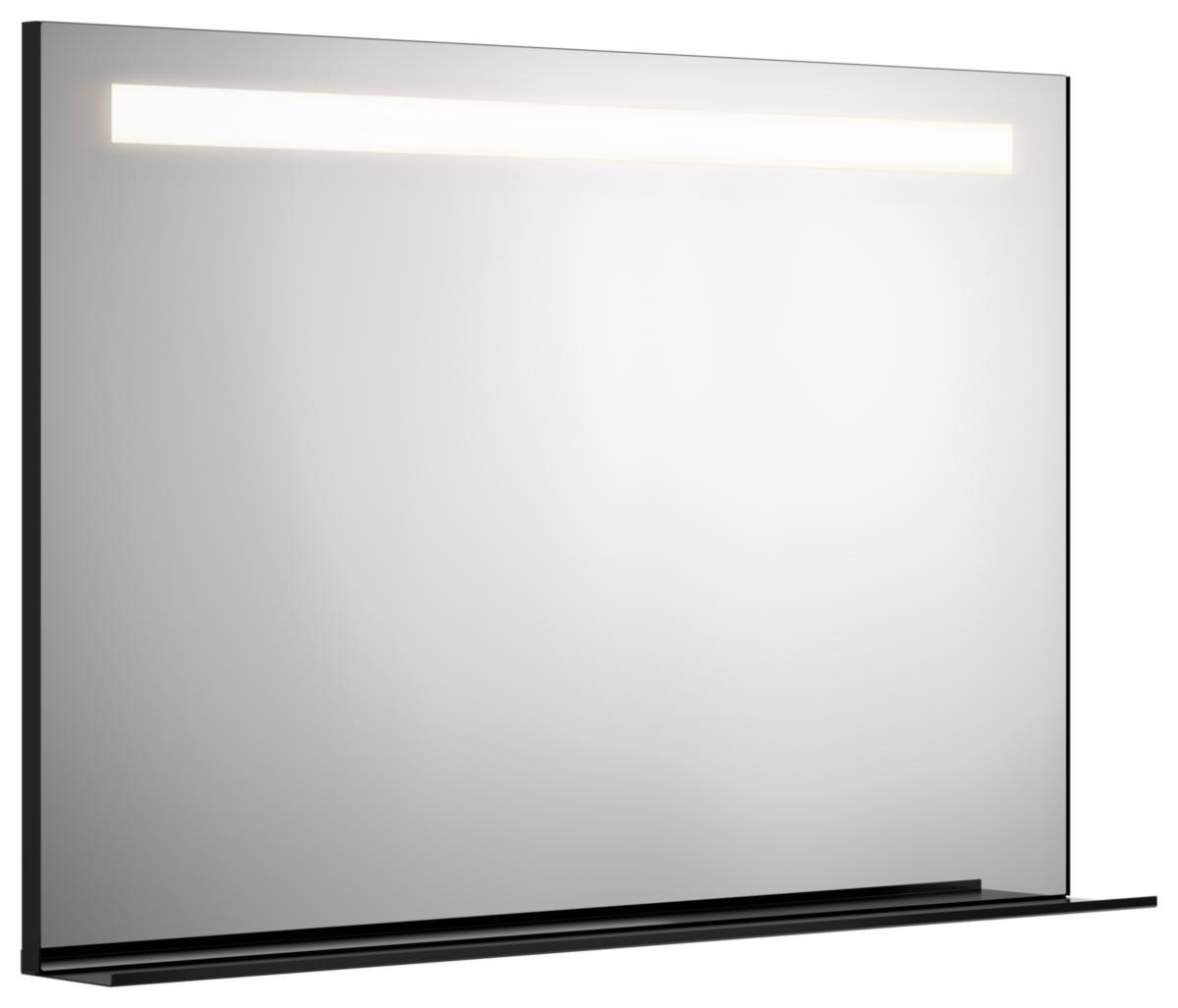 Gbg Artic Badrumsspegel - GBG ARTIC SPEGEL M.HYLLA & BELYSNING 120CM SVART