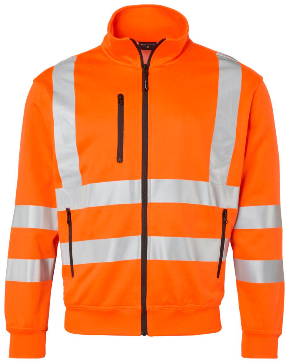 Sweatshirtjacka Top Swede 170 - SWEATSHIRT TOPSWEDE 170006 ORANGE VARSEL KL 3 HEL ZIP S