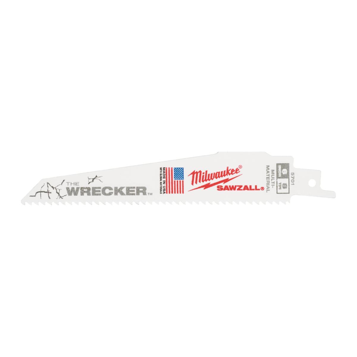Reciprocating Saw Blade Milwaukee Wrecker - SAWZALL BLADE MILWAUKEE WRECKER 150X7/11T 5P