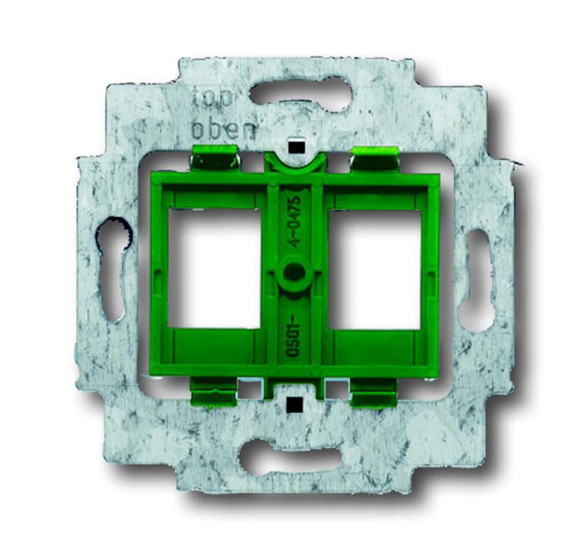 Fästram Impressivo för modularuttag, ABB - INSATS RJ45 GRÖN. 2 X SYSTIMAX 1810-500