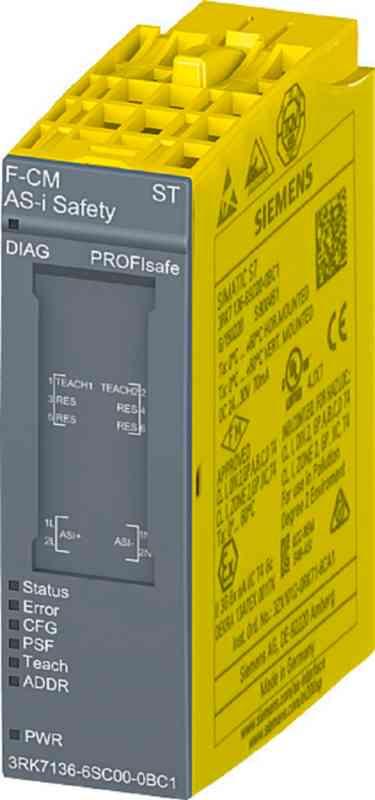 Kommunikationsmodul AS-i master ET200SP - F-CM AS-I SAFETY ST ET 200SP 3RK7136-6SC00-0BC1