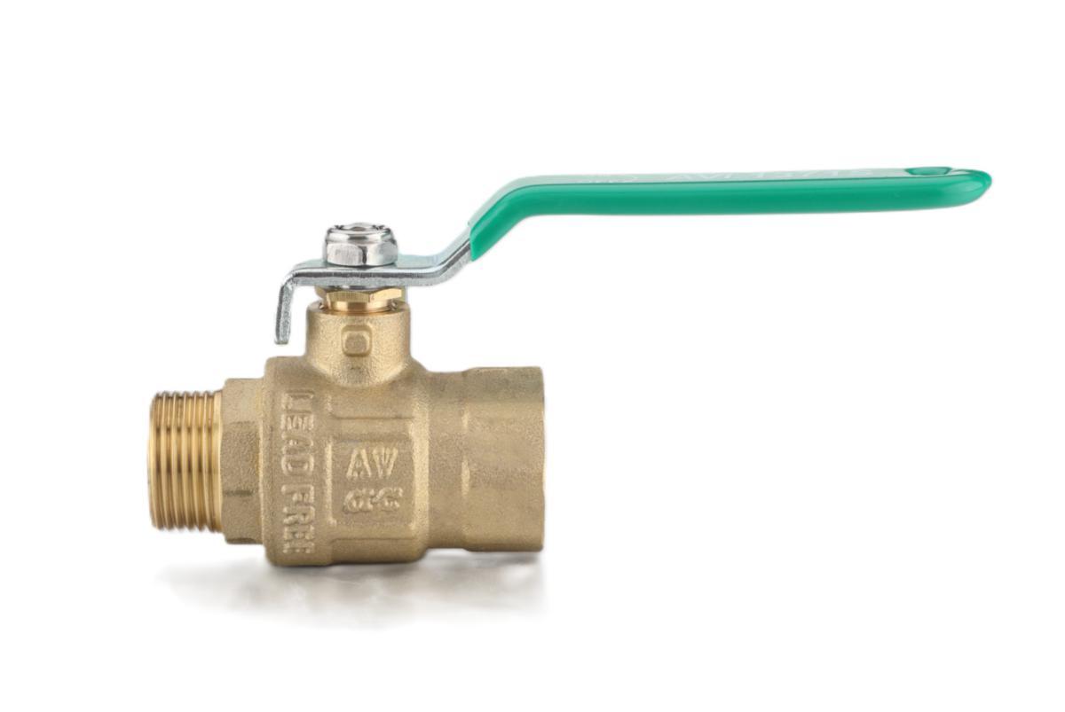 Ball Valve AVI 1371-S Lead-Free, a-collection - G40xG40 BALLVALVE AVI 1371S NO LEAD BRASS FEMALE/MALE PN25