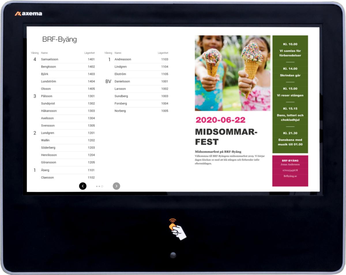Info- & Bokningsskärm C205 - INFO- & BOKNINGSSKÄRM C205 2-3205