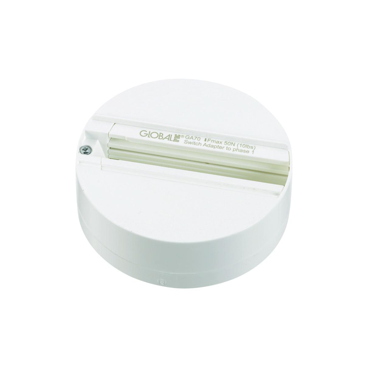 Fix point for 3-phase contact bar, Global Trac pro - FIX POINT WHITE