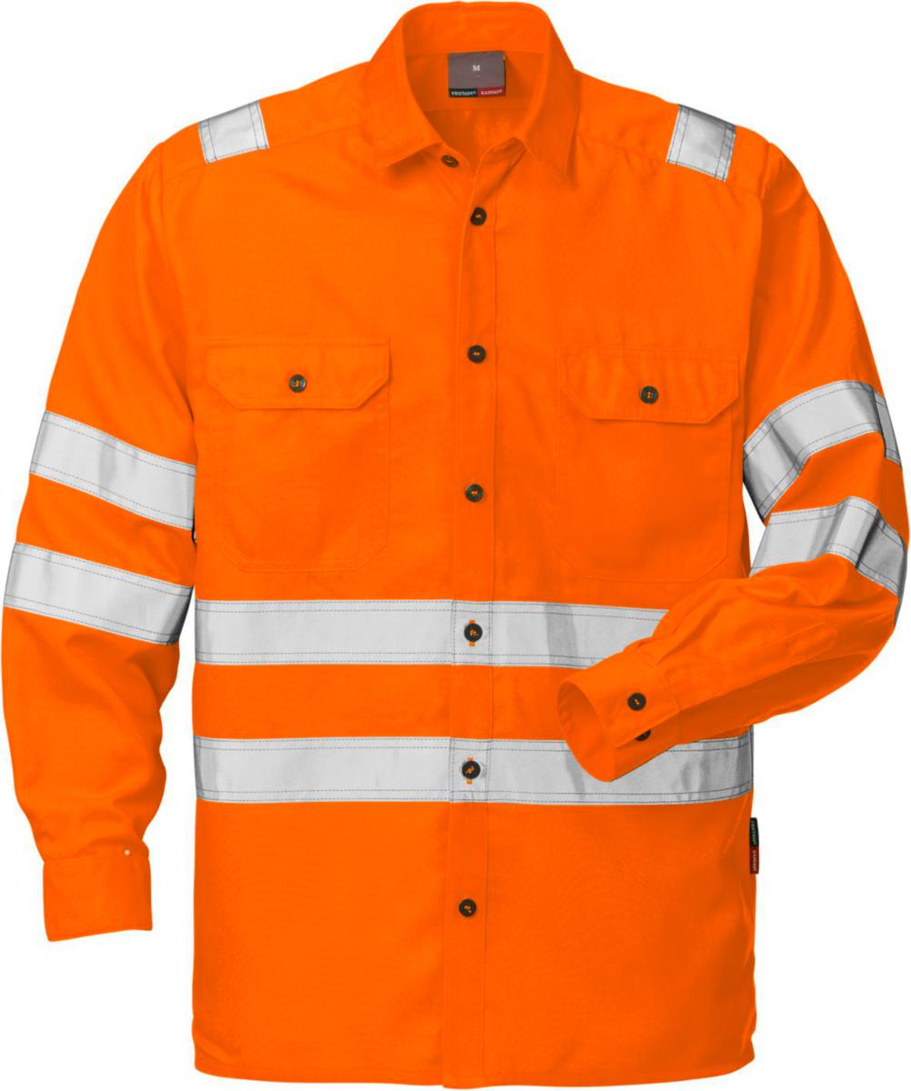 Skjorta Fristads 7409 SPC - SKJORTA FK 7409 SPC ORANGE VARSEL KLASS 3 STL M