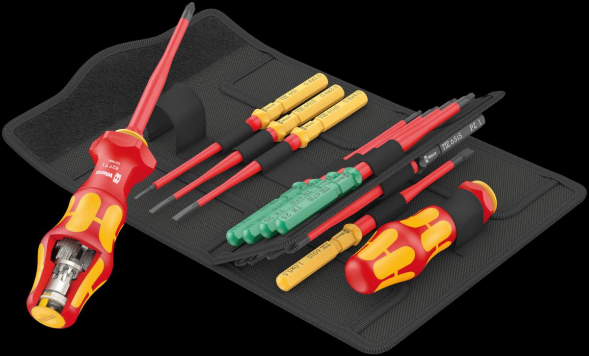 Bitscrewdriver set Wera Turbo i 1 VDE - BITSCREWDRIVER SET WERA TURBO I 1 VDE KRAFTFORM KOMPAKT 16PC