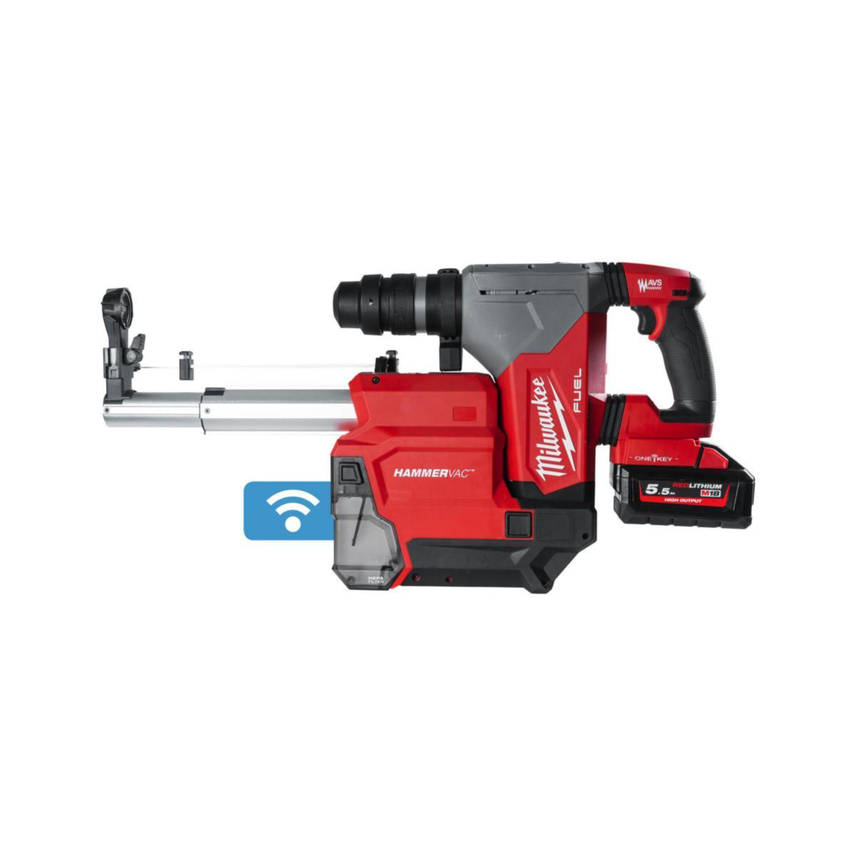 Kombihammare Milwaukee M18 ONEFHPXDEL-552C - KOMBIHAMMARE MILWAUKEE M18 ONE FHPXDEL-552C,2 X 5,5AH,LADDARE