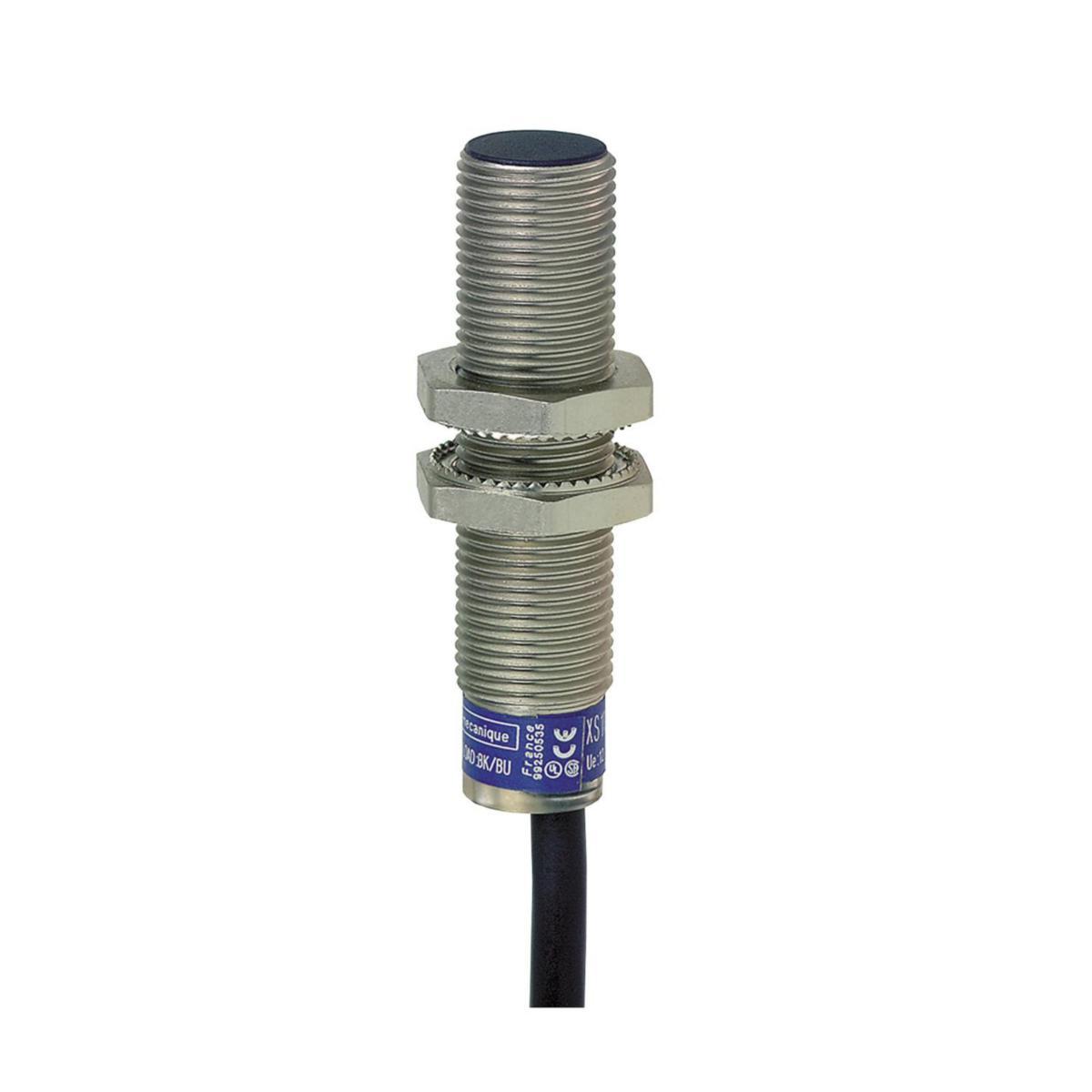 Inductive sensor XS6 long Osisense DC supply - DDPI M12 SN=4MM NO PNP UF 10-5 XS612B1PAL2