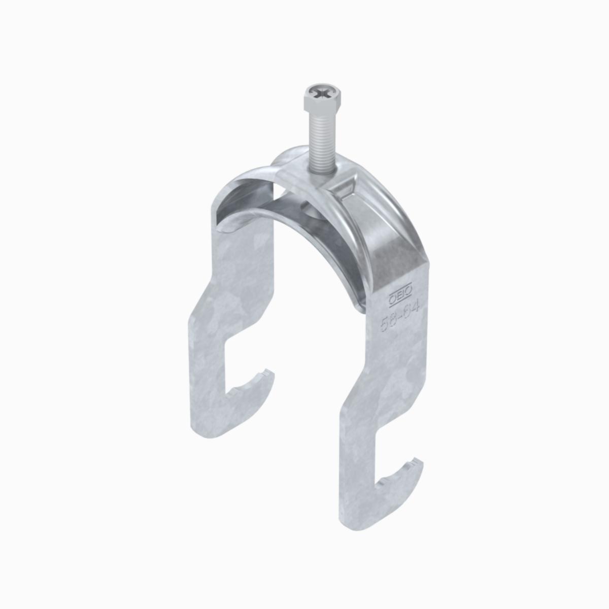 Kabelhållare VFZ med metall mellanlägg för rund profil och rör - KABELHÅLLARE 58-64MM VFZ M RS1 BS-RS1-M-64 FT