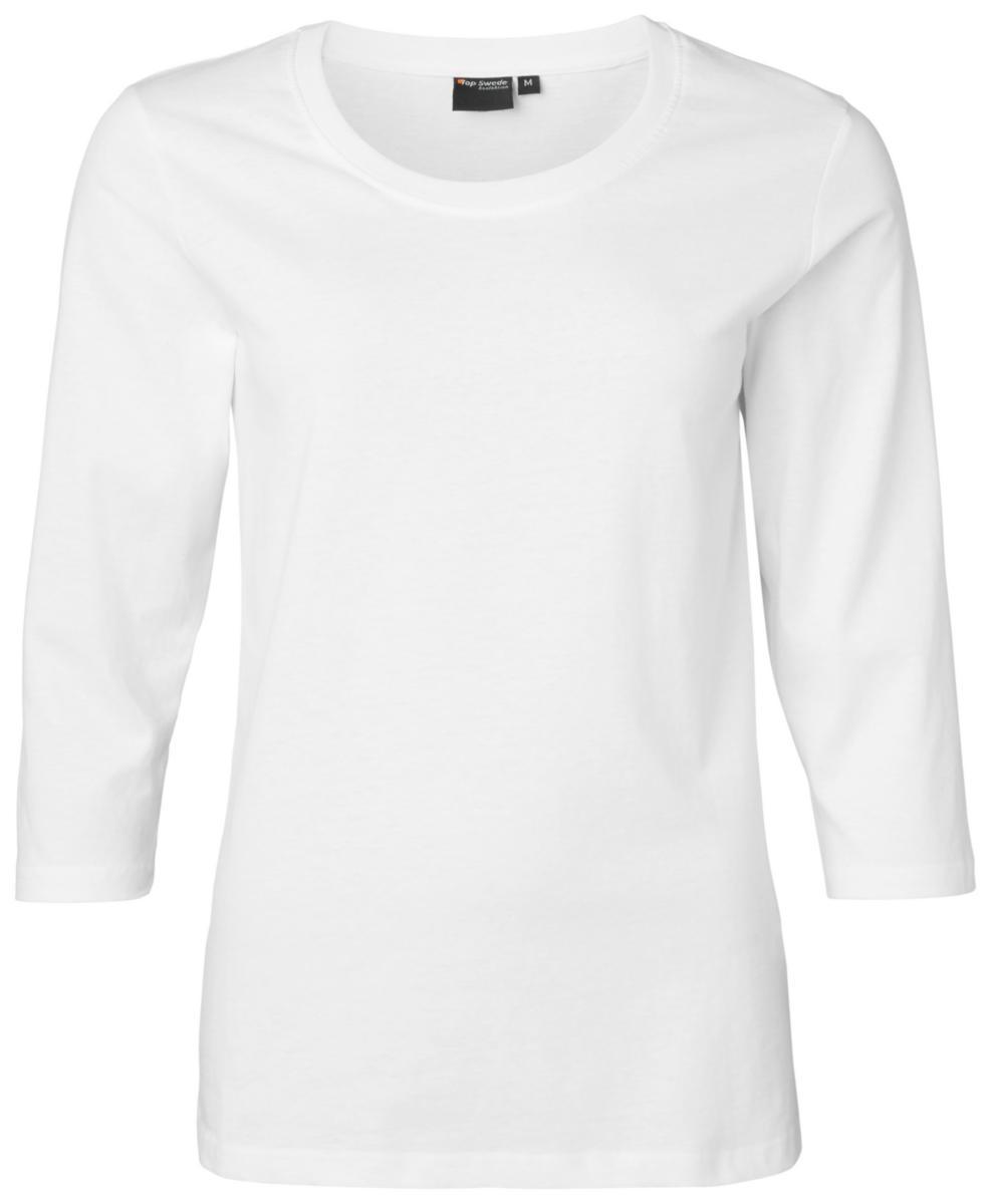 T-shirt Top Swede 207012 - T-SHIRT TOPSWEDE 207012 DAM BOMULL 3/4 ÄRM VIT XL