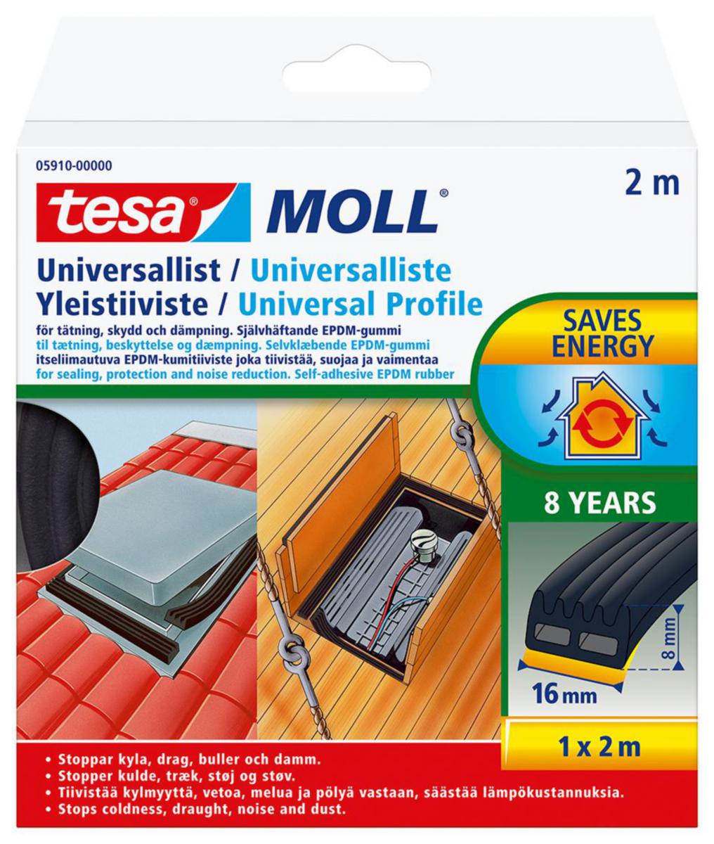 Tätningslist Universal - TÄTNINGSLIST UNI-LIST EPDM 2Mx16MMx8MM, SVART