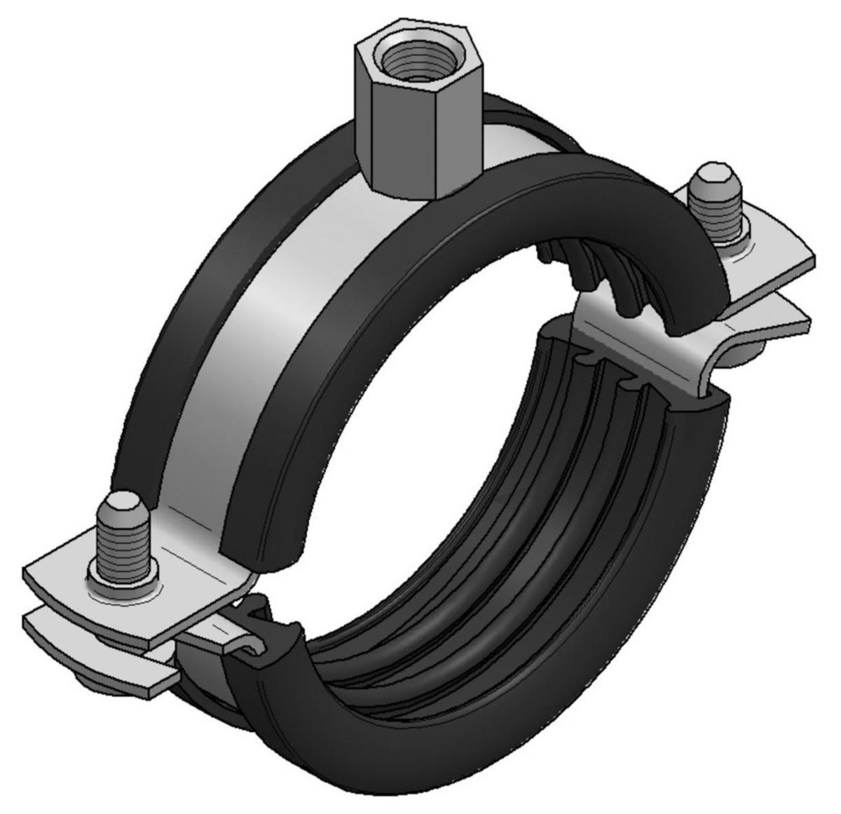 EF Trabb A4 M8/M10 Clip, MEFA - EF TRAB M8/M10 16-20 A4 RUBBER-COVERED CLAMP A4. MEFA