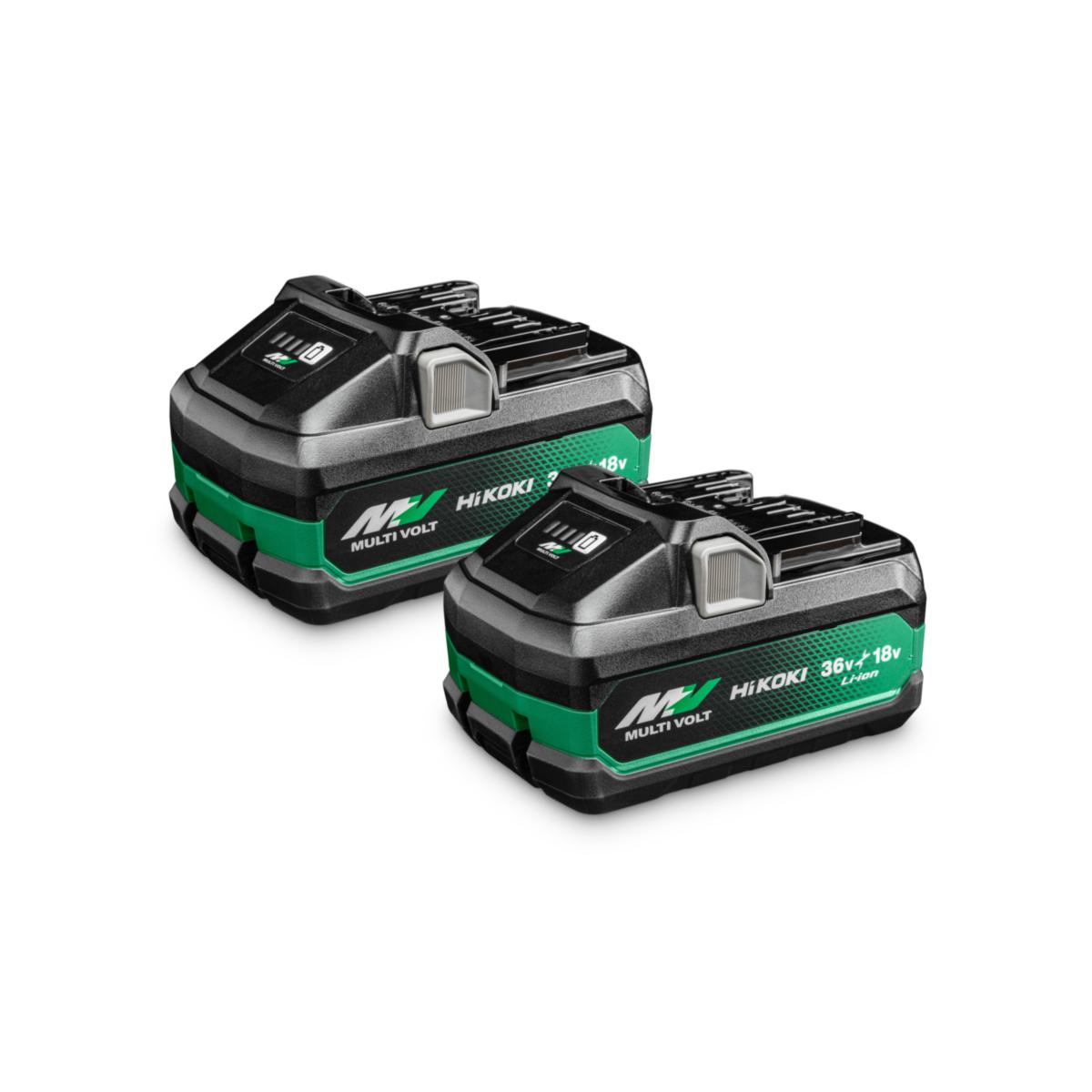 Batterikit HiKOKI MULTI VOLT 36V/18V 2.4/8 Ah - BATTERI HIKOKI 2XBSL36B18X 18V/36V 2X2,4AH/8AH MV SLIDEBA