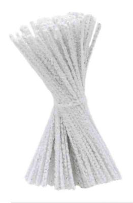 Pipe cleaner 15cm white 100/pack - pipe cleaners