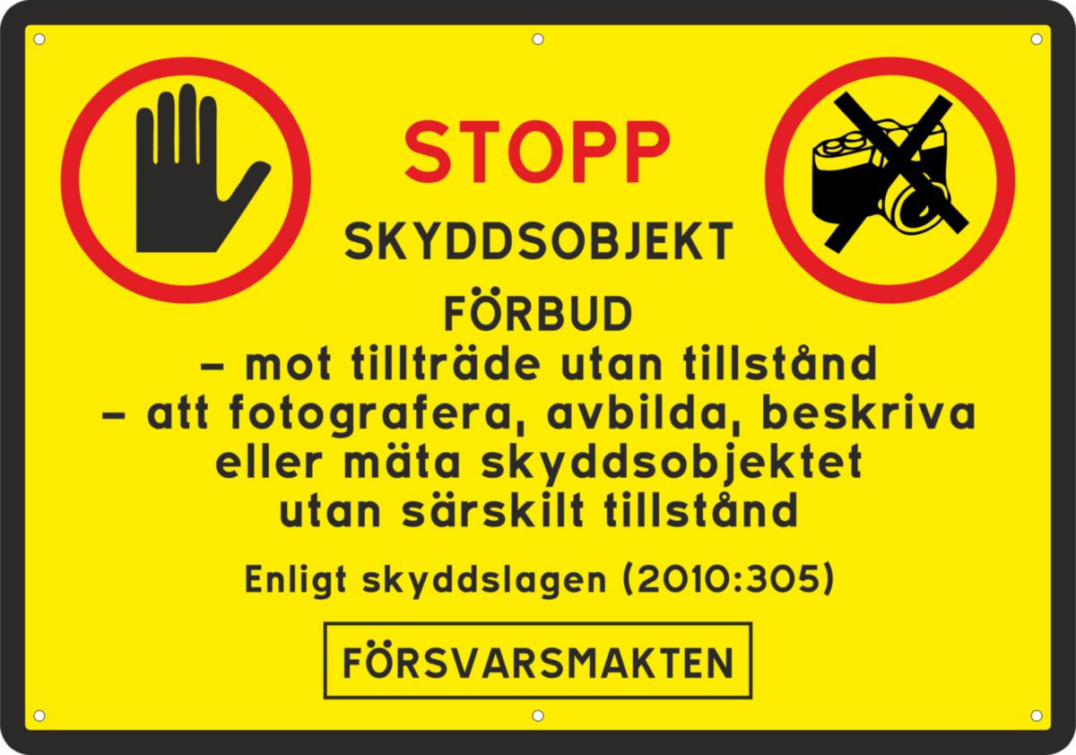 Skylt 2.3 Skyddsobjekt A4 - SKYLT 2.3 SKYDDSOBJEKT A4