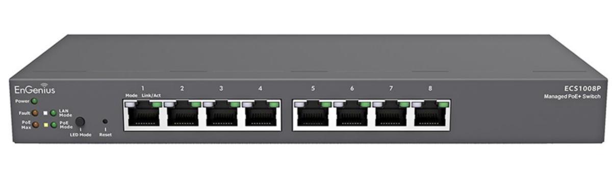 EnGenius Switch 8-portar PoE Cloud - SWITCH POE 8P CLOUD