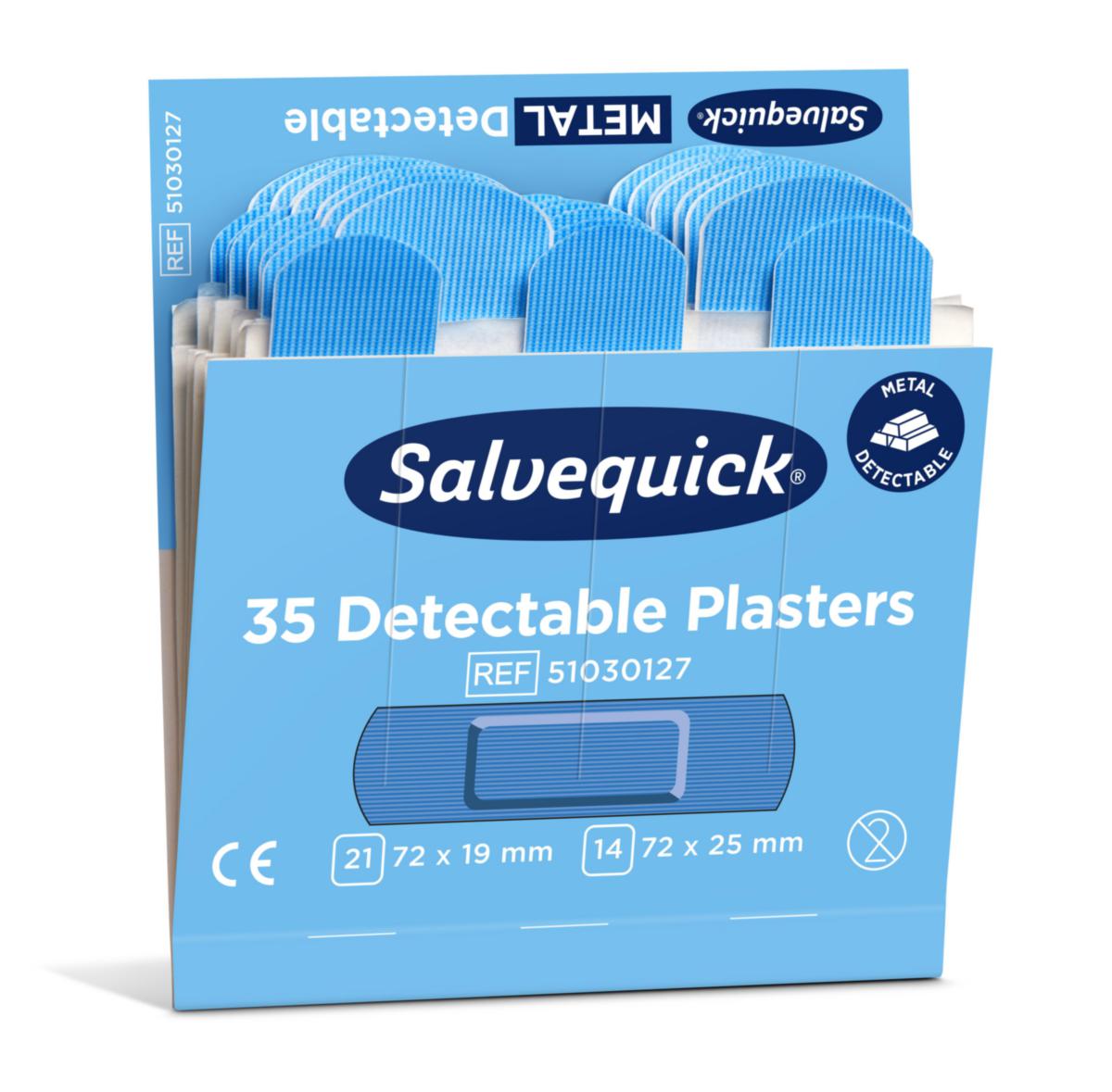 Salvequick plaster strips textile refill pack, 6 x 40 pcs.