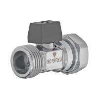 Flush cistern valve chrome-plated straight with knob, Trio