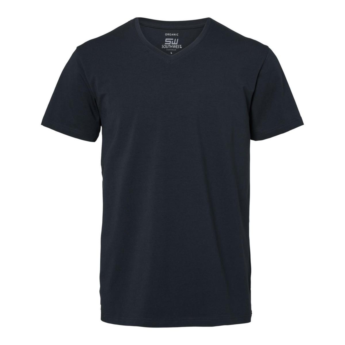 T-shirt South West Frisco 124 - T-SHIRT SOUTH WEST FRISCO 124 V-HALS MARINBLÅ STL M