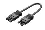 Connection cable 3-pin Female-Male DCA, black