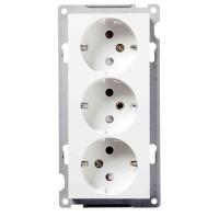 Wall socket inserts 3-way Plus Option