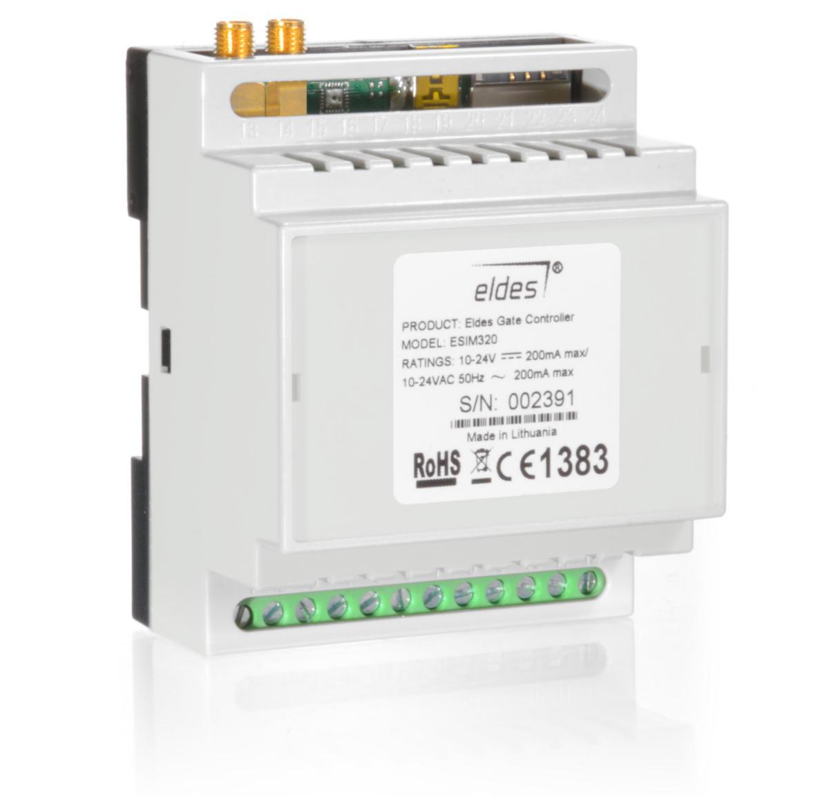 Port och Grindstyrning 4G Eldes ESIM320 - ELDES ESIM320 4G DIN-MONTAGE