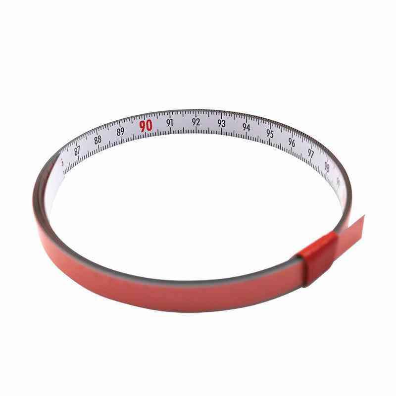 Measuring Tape Diesella Self-Adhesive Left to Right - SELF ADHESIVE PIT MEASURING TAPE 1M X 10 MM. L TO R WHITE