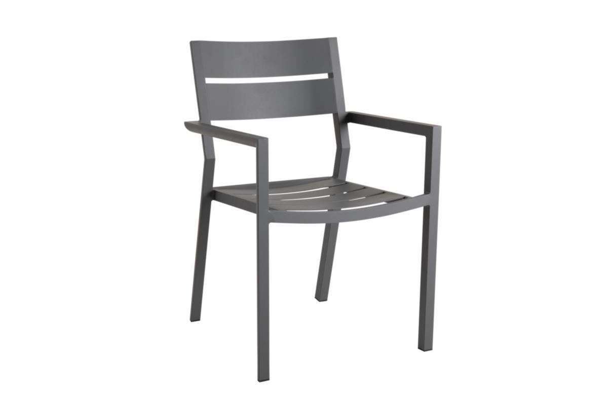 Matstol, karmstol, Delia - KARMSTOL ANTRACIT ALUMINIUM 6-PACK DELIA BRAFAB