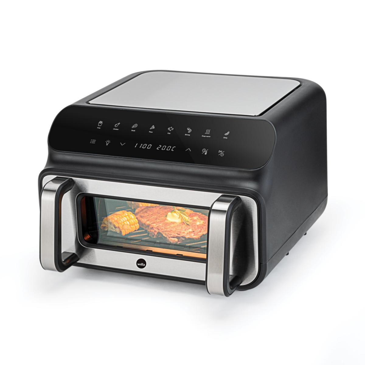 Airfryer, 10 l, Dualfry Grill - AIRFRYER 10 L 1600 W SVART DUALFRY GRILL WILFA