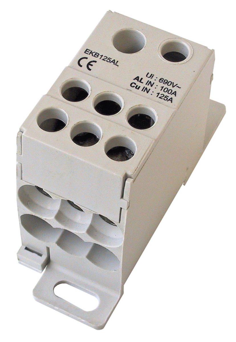 Distributionsblock / Fördelningsplint EKB - DISTR.BLOCK 125A 1POL