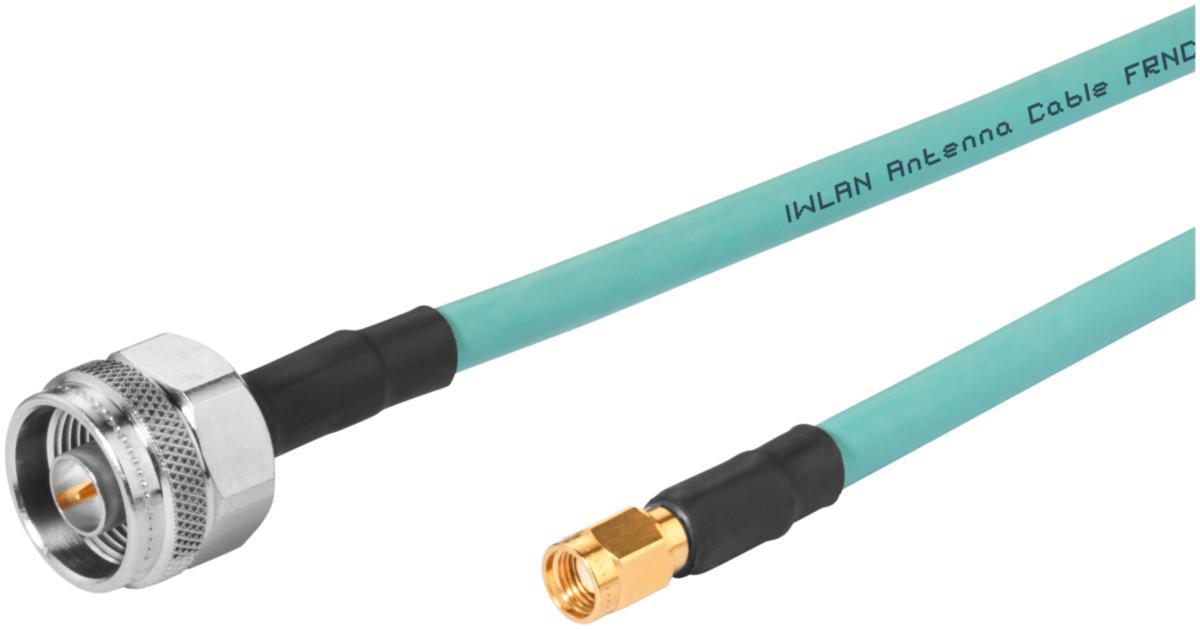 IWLAN Flexibel hybridkabel N-anslutning / R-SMA Hane/Hane IP68 - ANTENNKABEL R-SMA/N 5.0 6XV1875-5CH50