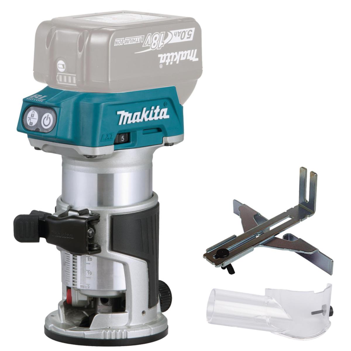 Multifräs Makita DRT50Z SOLO - MULTIFRÄS MAKITA DRT50Z 18V 6&8MM BL-MOTOR 30000V/M SOLO