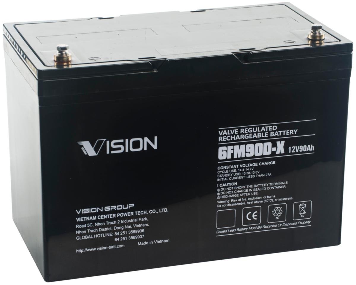 Blybatteri Vision Vrla - BATTERI VRLA 12V 90AH VISION 6FM90