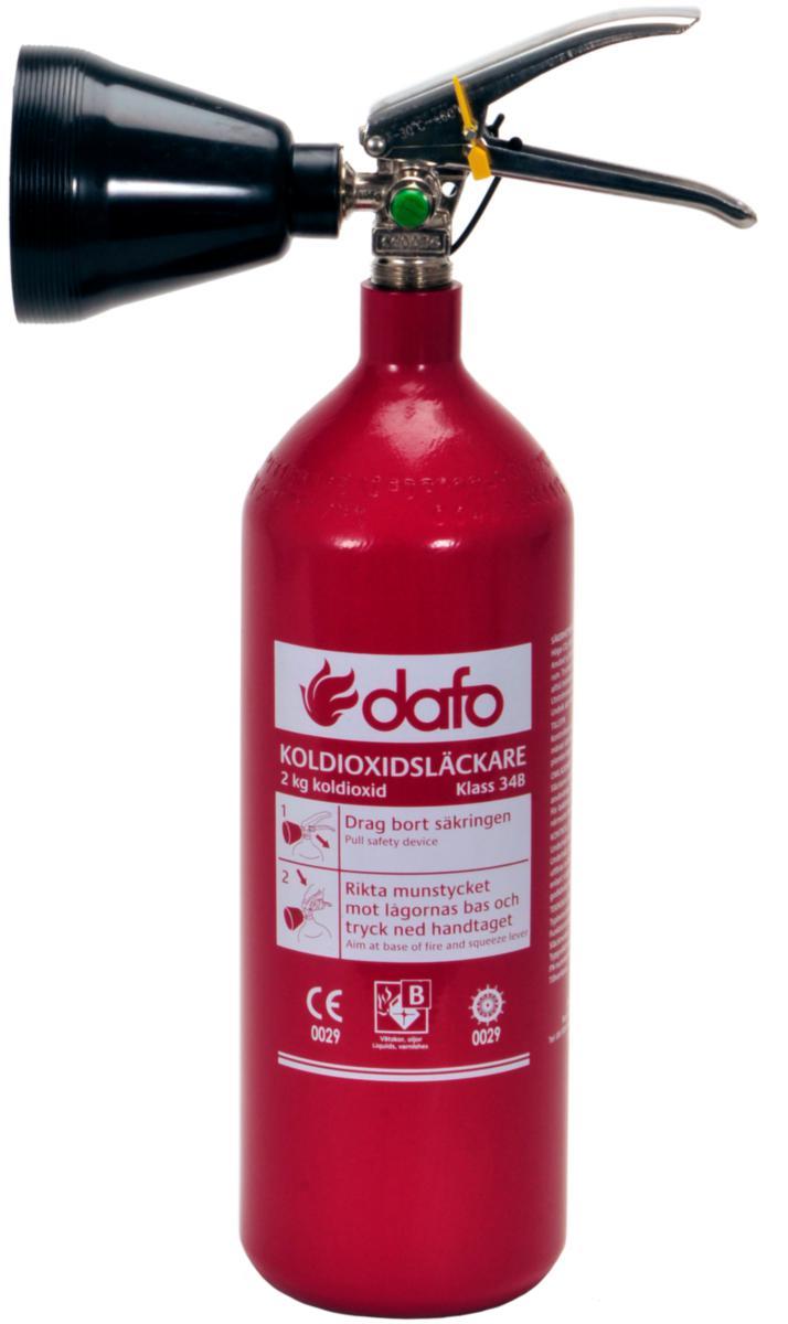 Brandsläckare Dafo Koldioxid - BRANDSLÄCKARE KOLDIOXID 2 KG DAFO KC 2 S