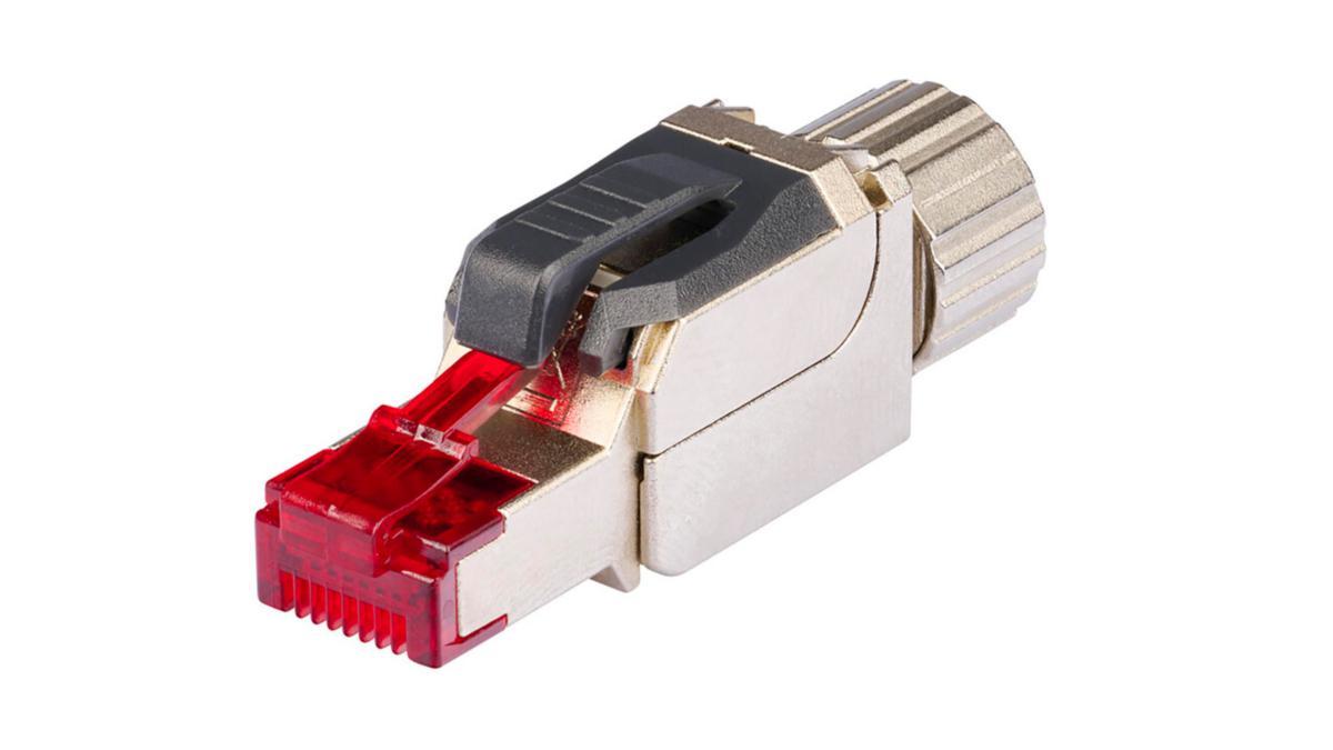 Modularplugg RJ45 C6A Metall - MODULARPLUGG C6AS&U METALL PLUG EL C6A S/U 22-26 METAL