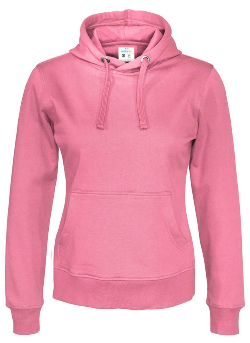 Tröja Cottover huva 141001 dam - HOODTRÖJA HOOD LADY ROSA DAM S