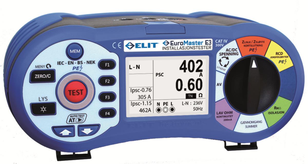 Installationstestare E3, Euromaster - INSTALLATIONSTESTARE E3 EUROMASTER E3
