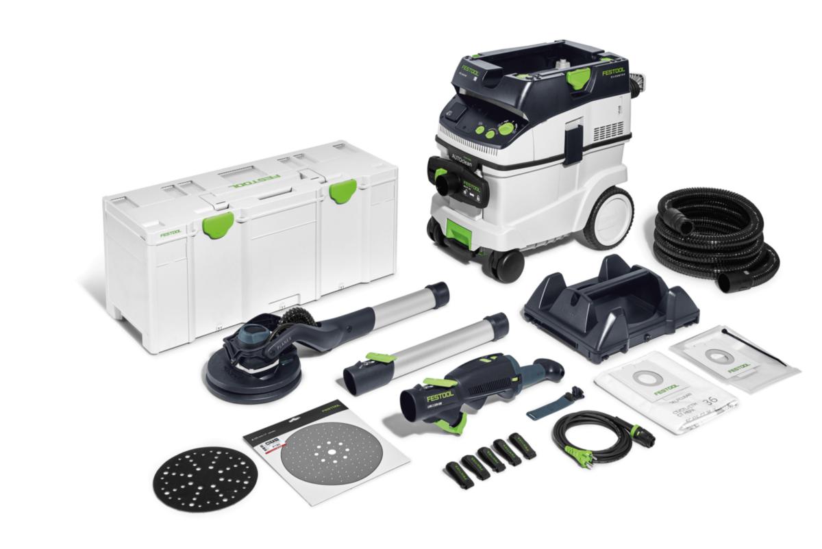 Vägg- & takslip Festool PLANEX LHS 2 225/CTL 36-Set - VÄGG-/TAKSLIP FESTOOL PLANEX 2 LHS 225 2. SET MED CTL 36