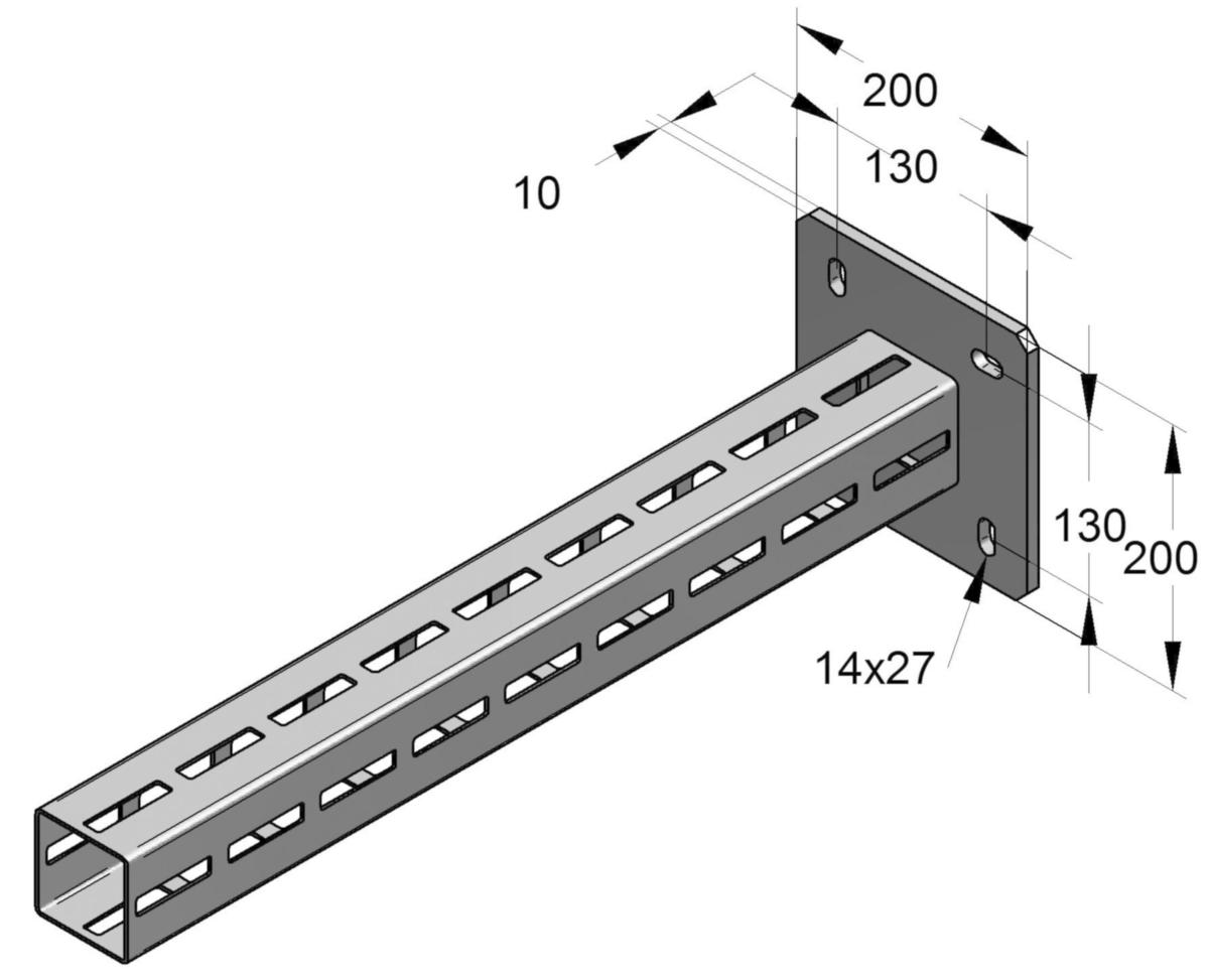 Bracket EF Centum, MEFA - EF CENTUM CONSOLE XL80X720 VFZ MEFA