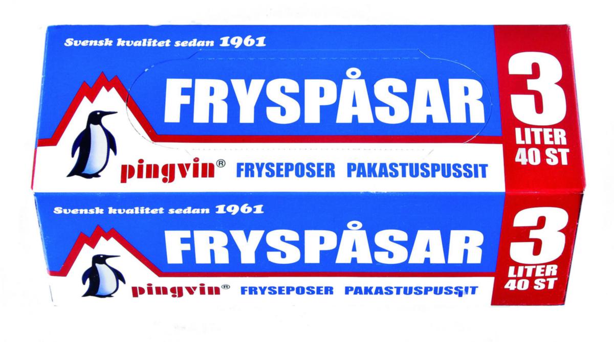 Fryspåse Pingvin - FRYSPÅSAR PINGVIN 3 LITER LIVSMEDELGODKÄNDA 29MY 40ST
