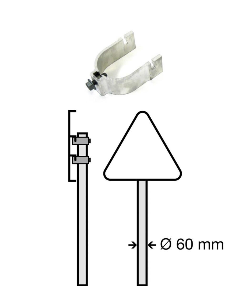 Stolpfäste - BLF ENKELKLAMMER 60 MM STÅL