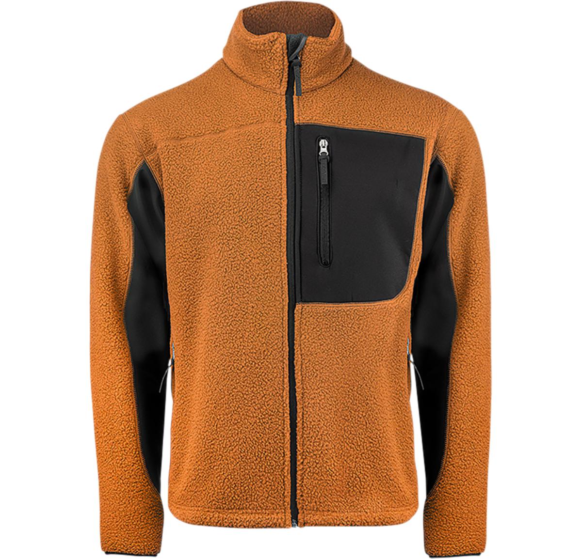 Tröja Texstar FJ85 Pile fleece - TRÖJA TEXSTAR PILE FLEECE FJ85 ORANGE/SVART STL S
