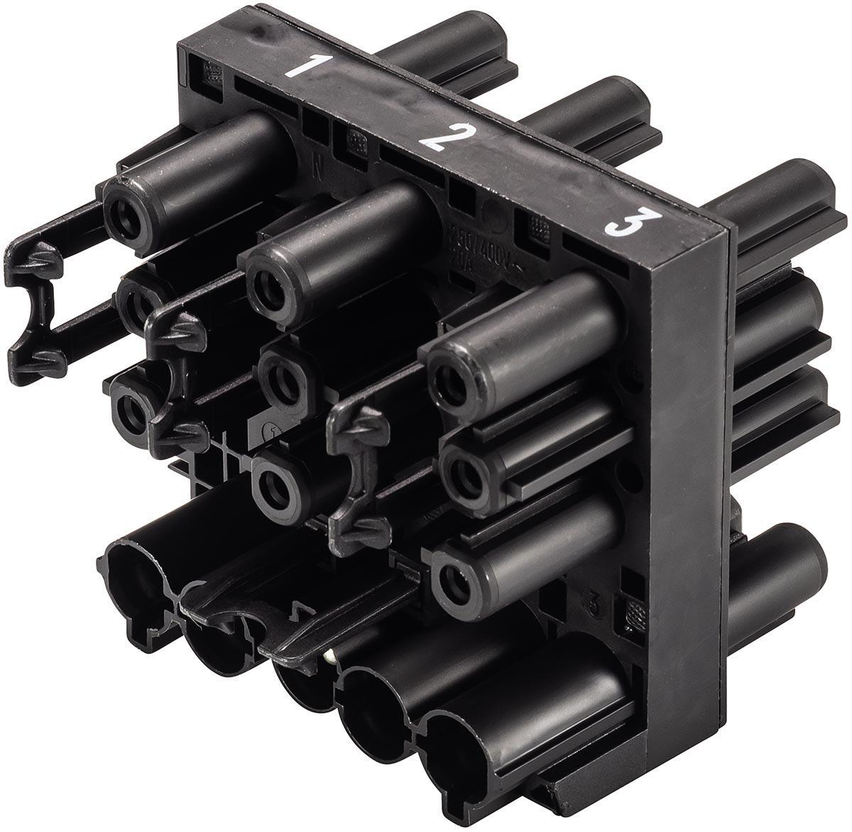 Fördelarblock 5/3-pol 5P - FÖRDELARBLOCK 5/3-POL 5P SV GST18I5V37A1 V SW