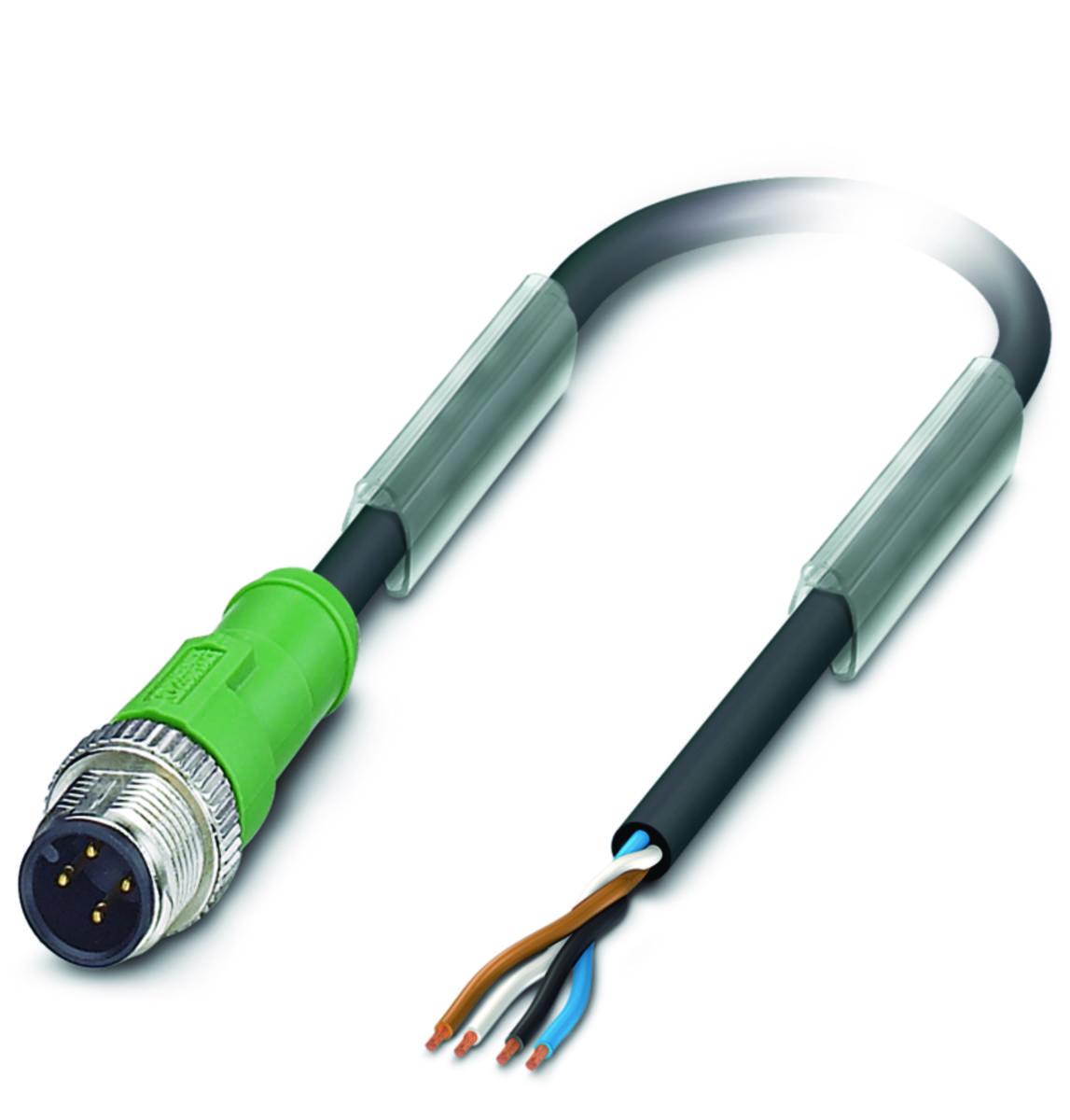 Kablage öppen M12 hane - GIVARKABLAGE M12 4POL HANE 5M SAC-4P-M12MS/ 5.0-PUR