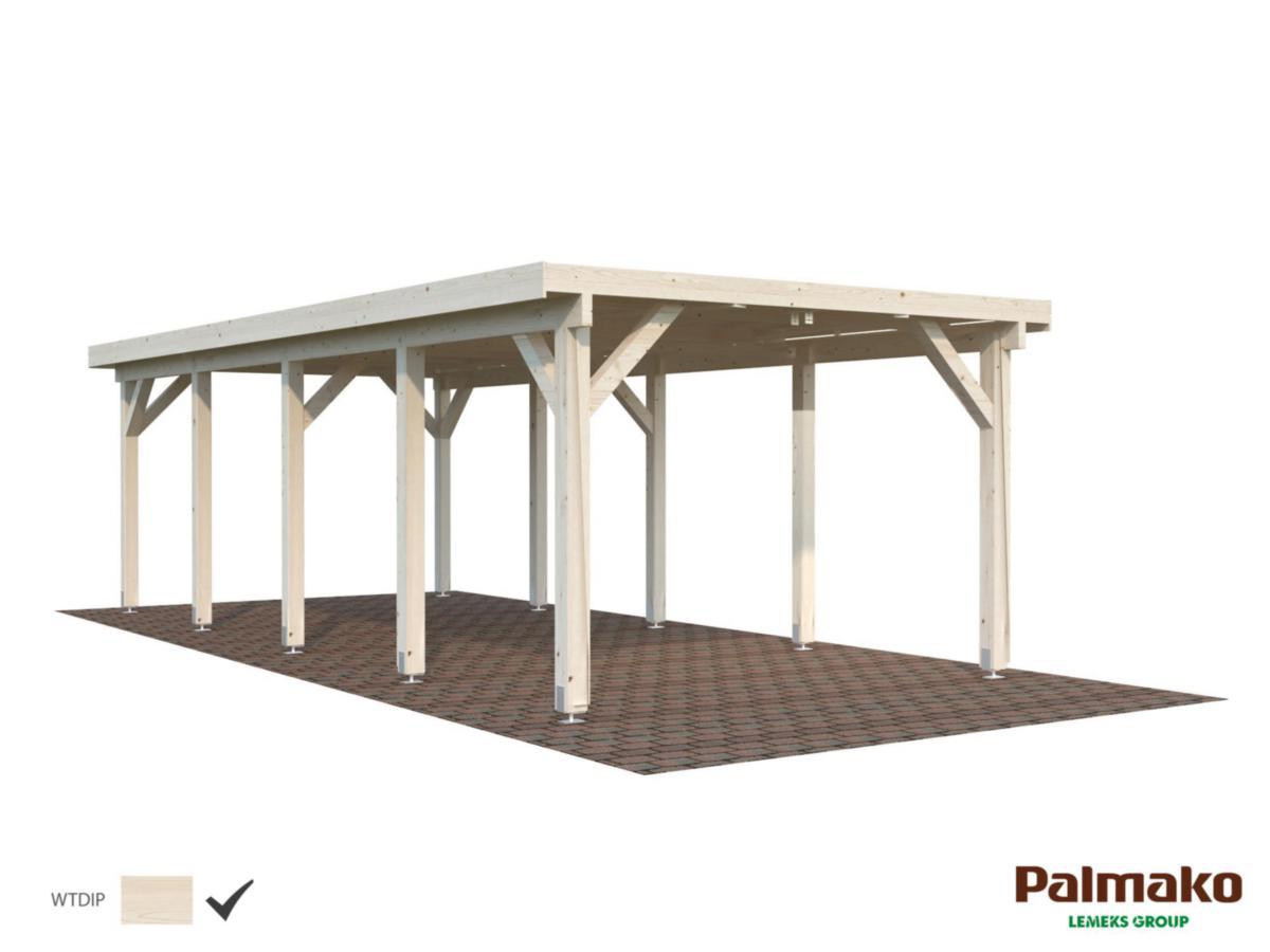 Carport enkel, Karl, 23.1 m² - CARPORT ENKEL KARL 27,4 M2 VIT/TRANSPARENT DIPPAD