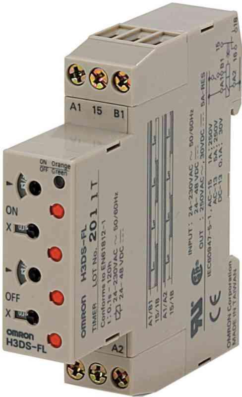 Timer, Syr-line Series, Multifunction, Relay Output, 10 A, 24 to 240 Vac/dc